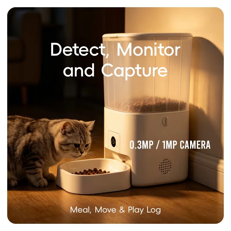 Kitchen Appliances Video - Comedero automático para gatos con cámara