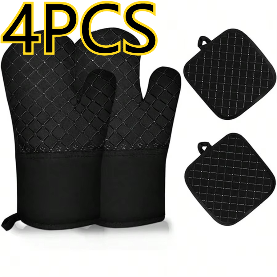 Microwave Oven - 4 guantes de silicona para horno