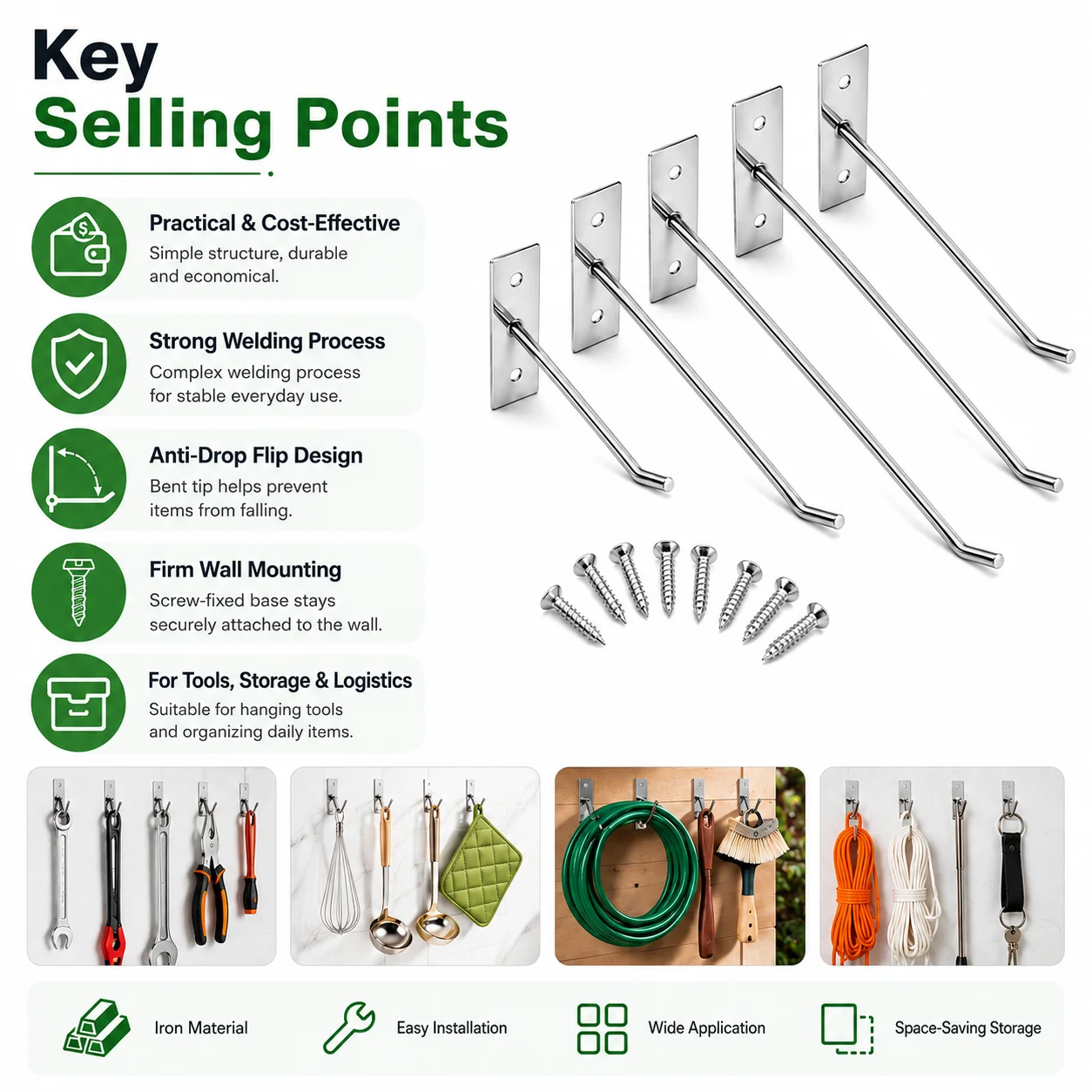 Ganchos de pared con tornillos - Kitchen Appliances Cabinet reseña y precio